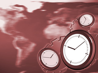 Abstract time background - red