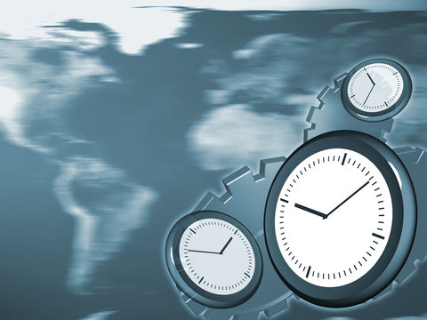 Abstract time background, blue - Powered by Adobe