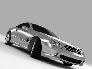 Obraz na płótnie Canvas Silvery Sports Car
