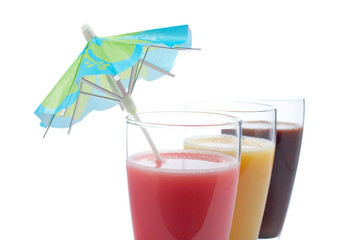 Three milkshakes, detail
