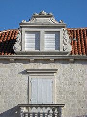 old window and balcony