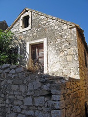 Fototapeta na wymiar stary dom Dalmacji na wyspie Krapanj