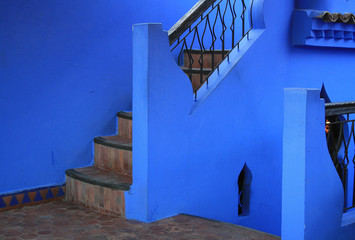 Escalier bleu