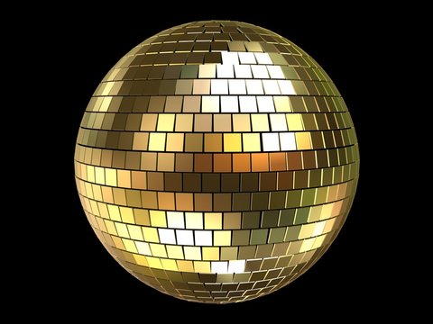 goldene disco kugel