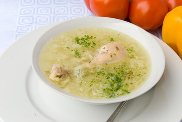 chicken soup with meat-leg 2