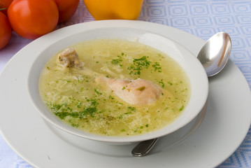chicken soup with meat-leg 4