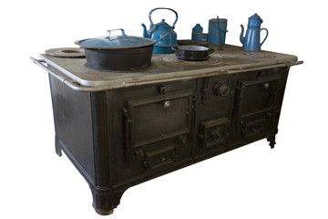 Old stove isolated