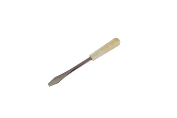 Small flat white screwdriver