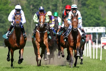 Poster Léquitation course de chevaux