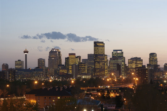 Calgary, Alberta, at sunset