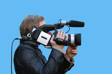 journalist filmend