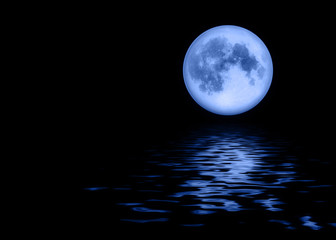 Naklejka na ściany i meble Full blue moon