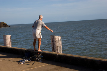 Fototapeta premium senior fisherman