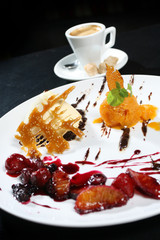 dessert and coffee