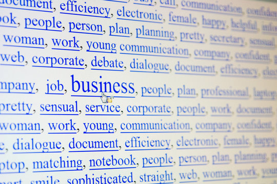 internet keywords screen - business