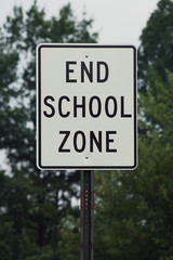 End School Zone sign