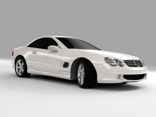 Obraz na płótnie Canvas biały samochód sportowy