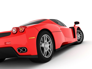 Obraz na płótnie Canvas czerwony samochód sportowy
