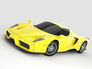 Fototapeta na wymiar yellow sports car