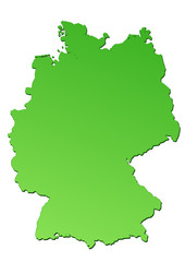Carte d'Allemagne verte