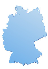 Carte d'Allemagne bleu