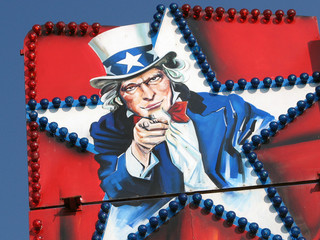 Uncle Sam in Luna park