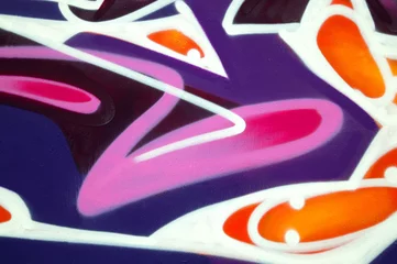 Foto op Canvas Purple and pink graffiti © RTimages