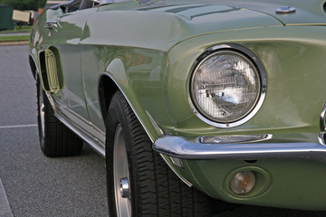 Green Muscle Car