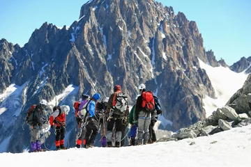 Fototapete Bergsteigen Bergsteiger