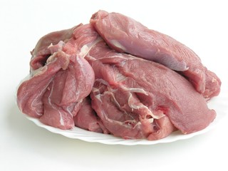 raw veal meat