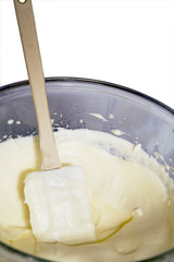 Mixing bowl with batter