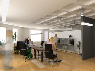 the modern office interior