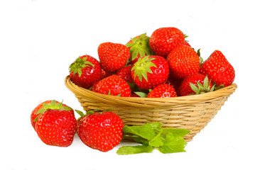 basket with strawberry