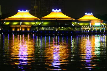 Gordijnen Singapore Floating Restaurants © Roy Lim
