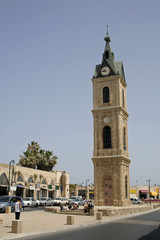 Fototapeta na wymiar Wieża zegarowa w Jaffa, Tel Awiw, Izrael