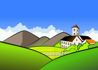 Village In Mountains