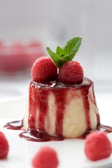Foto auf Acrylglas Dessert Leckeres Panna-Cotta-Dessert