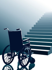 Wheelchair and stairs