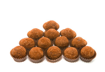 Chocolate sweets. A truffle