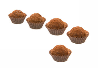 Chocolate sweets. A truffle