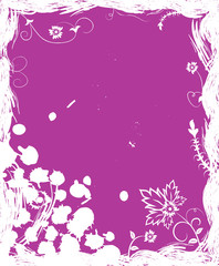 Grunge paint flower background, element for design, vector