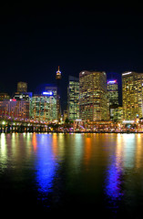 Fototapeta na wymiar Sydney skyline w nocy ..
