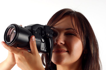 woman with camera