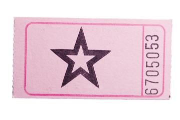 Pink star ticket