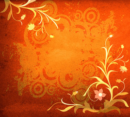 grunge floral composition