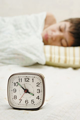 Alarm-clock and sleepyhead