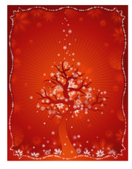 red christmas card, vector