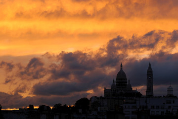 Coucher de soleil, Montmartre, Paris