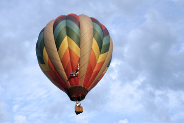 Hot air balloon in the morning
