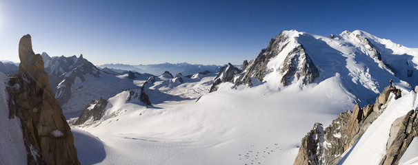 Panoramique massif du Mont Blanc